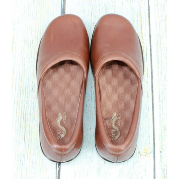 SoftWalk Brown Leather Slip On Comfort Cushioned Loafer Shoes Size 7.5 N - Picture 7 of 9